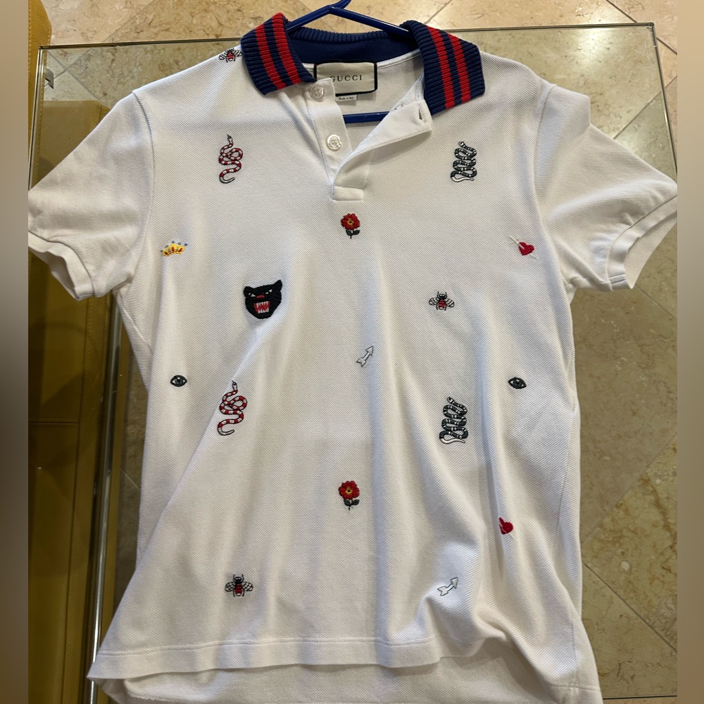 Gucci Embroidered Polo Shirt